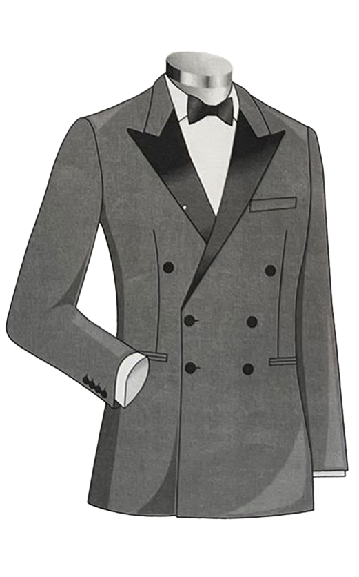 6×3 Buttons DB Peak Lapel