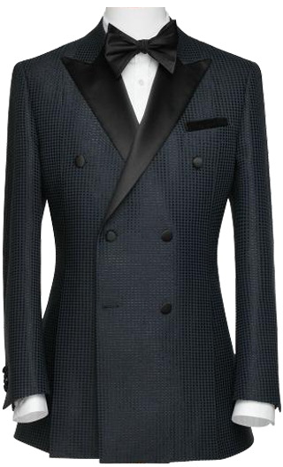 Navy textured tuxedo