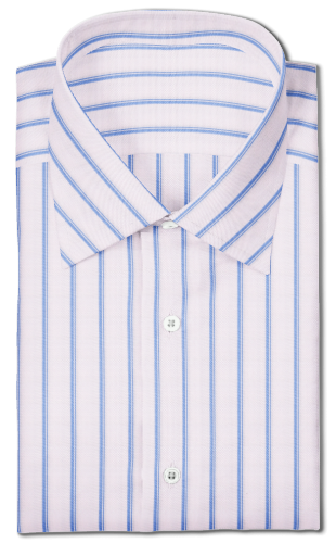 White Shirt with Light Blue Stripes